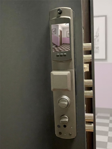 Входная дверь по отпечатку пальца face ID